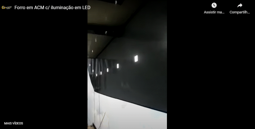 Forro em ACM c/ iluminação em LED